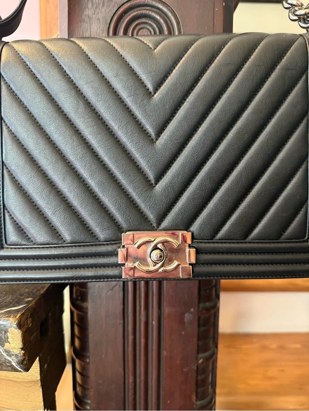 🎉🎉🎉Chanel Black Boy Bag with Silver Hardware. Karl Lagerfeld Design 🩶🩶🩶